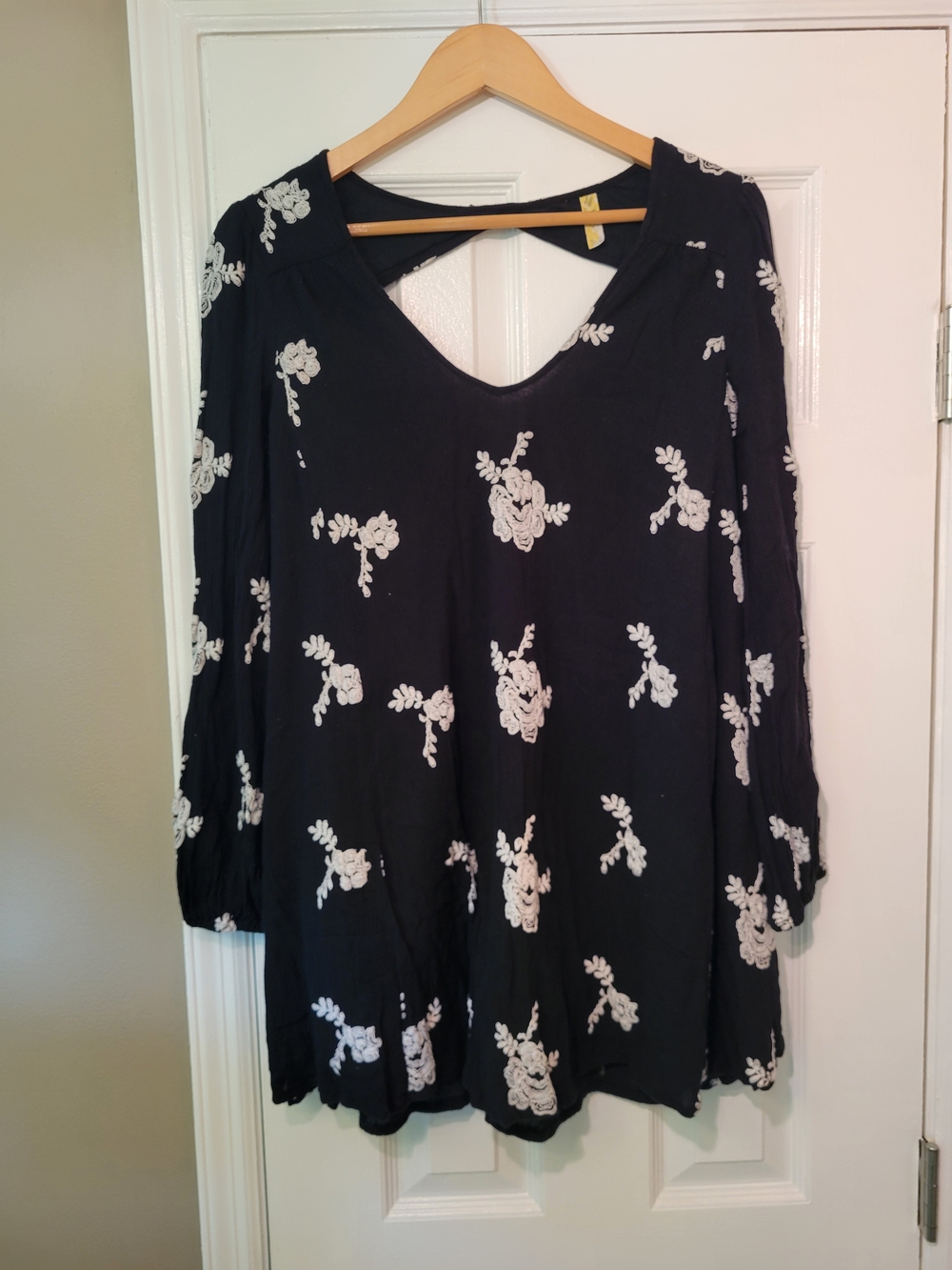 Free People Black Casual Tunic Top